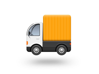 Truck car house icon moving truck yellow