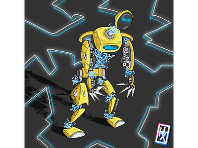 My Robot 0004 artwork bitmap cartoon cartoon illustration concept art cyberpunk horizon illustration machine art retro robot robot illustration robotics terminator transformers vectorart