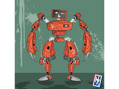 My Robot 0006 artwork bitmap cartoon cartoon illustration concept art cyberpunk horizon machine art retro robot robot illustration robotics terminator transformers vectorart
