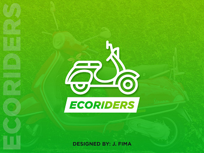 ECORIDER - Electric Scooter Company | LOGO DESIGN art branding design flat illustration logo minimal typography ui vector