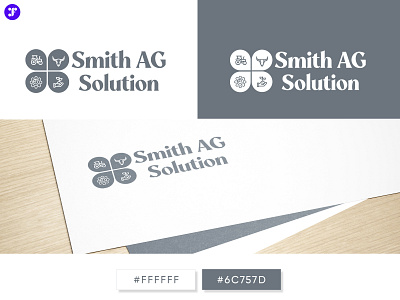 Smith AG Solutions | Logo Design adobe brand brandidentity businesscard collateral design graphicdeesign grey lettering logo logodesign minimal photoshop soothing vector