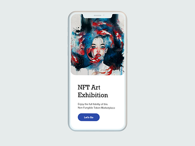 NFT Art UI Design adobe xd app design graphic design mobile mobile app mobile ui nft nft art ui ui design uiux