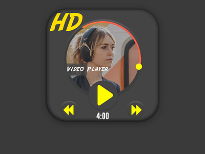 Video player Icon app design icon illustration minimal ui ux vector web website