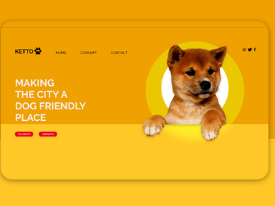 Pet shop website landing page