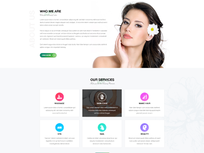 Beauty Centre PSD Template beauty make hair massage nail skin care spa