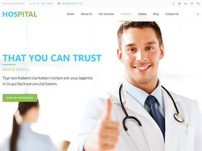 Hospital PSD Template clinics dental clinics doctors hospital medicine