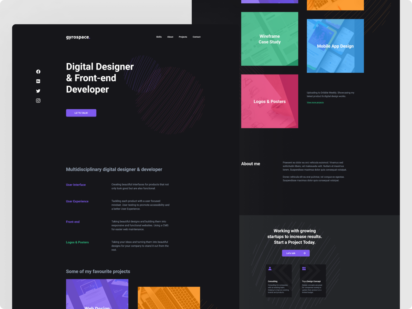 Personal Portfolio Design by Gagan Biswas on Dribbble