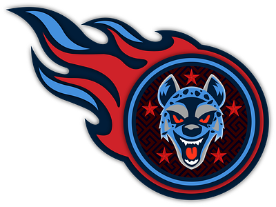 Hellfire Hyenas design fantasy football football illustration logo sports