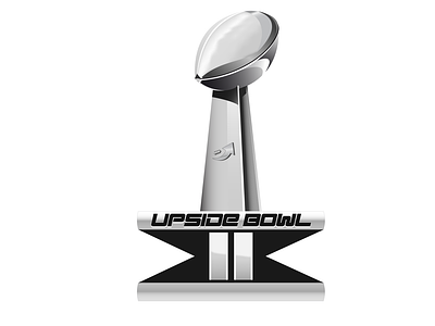 Upside Bowl II Trophy design fantasy football football illustration logo sports ui
