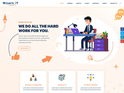 iT Company Website UI Design