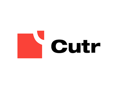 Cutr brand branding flat icon logo type