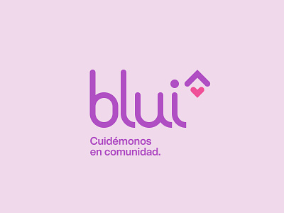 Blui Homecare brand branding flat icon logo minimal type typography vector