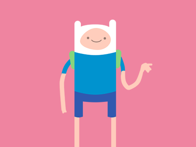 Finn - Adventure Time adventure time cartoon finn flat happy hero mood pink