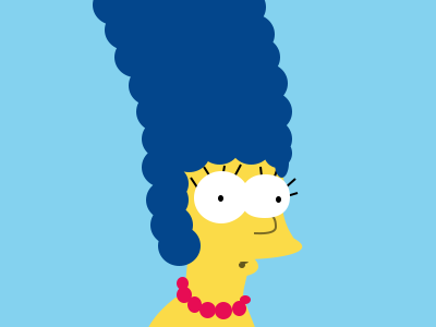 Marge - Simpsons blue cartoon flat hair hero marge mood simpsons surprised