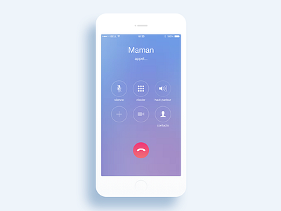 iPhone Outgoing Call from Mom call free illustration ios iphone mobile mockup mom psd shadow