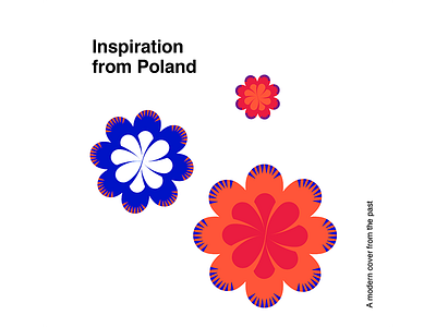 Inspiration from Poland abstract cover drawing flat flowers illustration minimalistic oldschool poland typography vintage