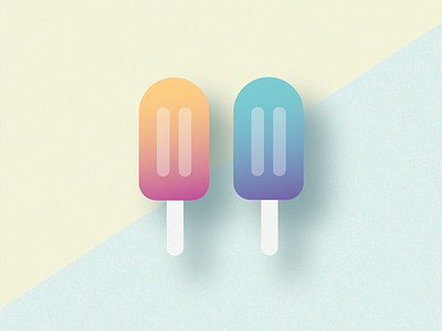 Ice cream cream diagonal flat food gradient ice icecream icons illustration shadow two