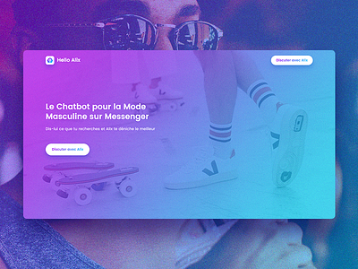 New website for Alix ai branding button chatbot fashion gradient ia landing mode ui ux website