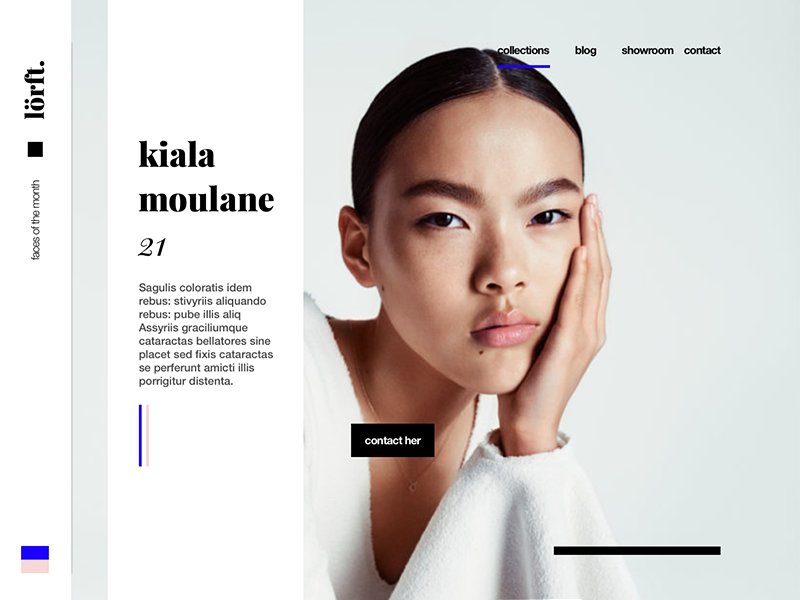Fashion Website woman website typography typo model luxury illustration fashion faces black beautiful 2017