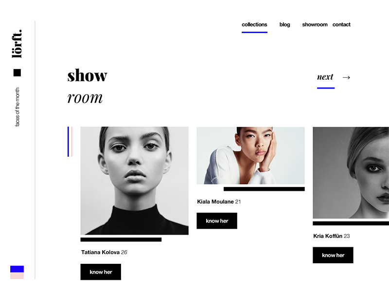 Fashion Website woman website typography typo model luxury illustration fashion faces black beautiful 2017
