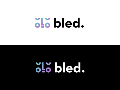 Logotype bled. branding face geometic gradient icon illustration logo logotype person typo typography ux