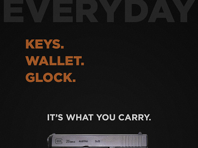 Keys, Wallet, Glock black fun glock orange