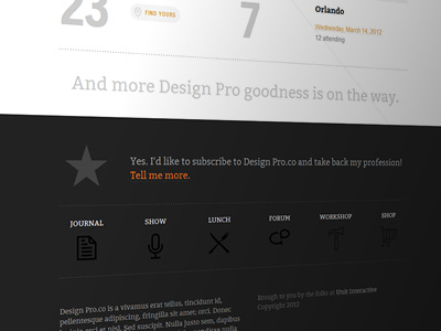 Design Pro 1 community design gray magazine professionalism