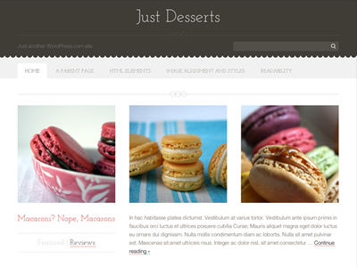 Just Desserts Theme food theme web wordpress