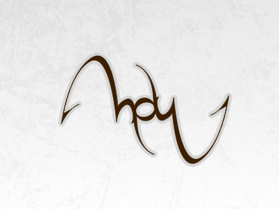 Andy Ambigram ambigram brown cursive