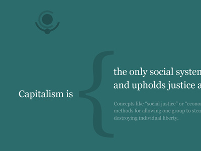 Capitalism is logo teal website