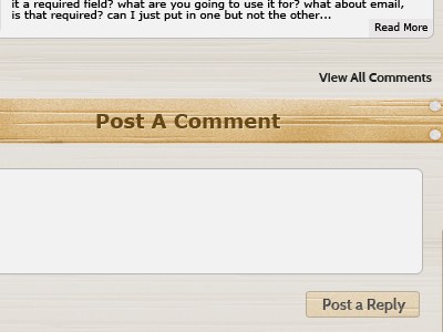 User Interface On Post Re Do