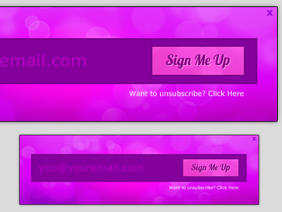 Purple Signup Form forms girly lobster newsletter signup ui