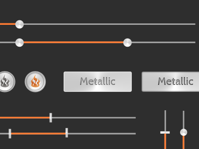 Metalllic Orange UI Kit free friday freebies kit metallic orange psd sexy ui