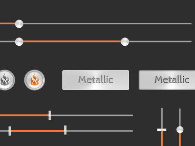 Metalllic Orange UI Kit