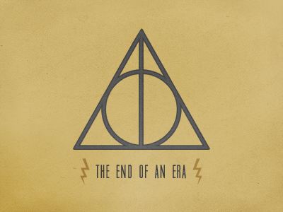 The End of An Era death hallows harry potter retro