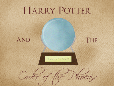 Order of the Phoenix harry potter icons poster prophecy typography