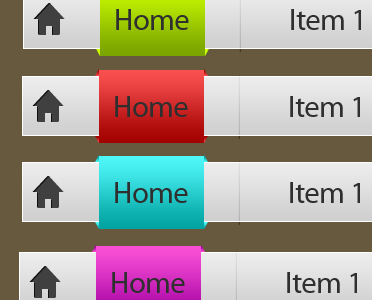 Nice Four Color Menu four colors freebie menu navigation