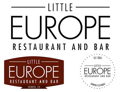 European Restaurant Logo Design Variations branding business cards european logo menu restaurant take out menu variation