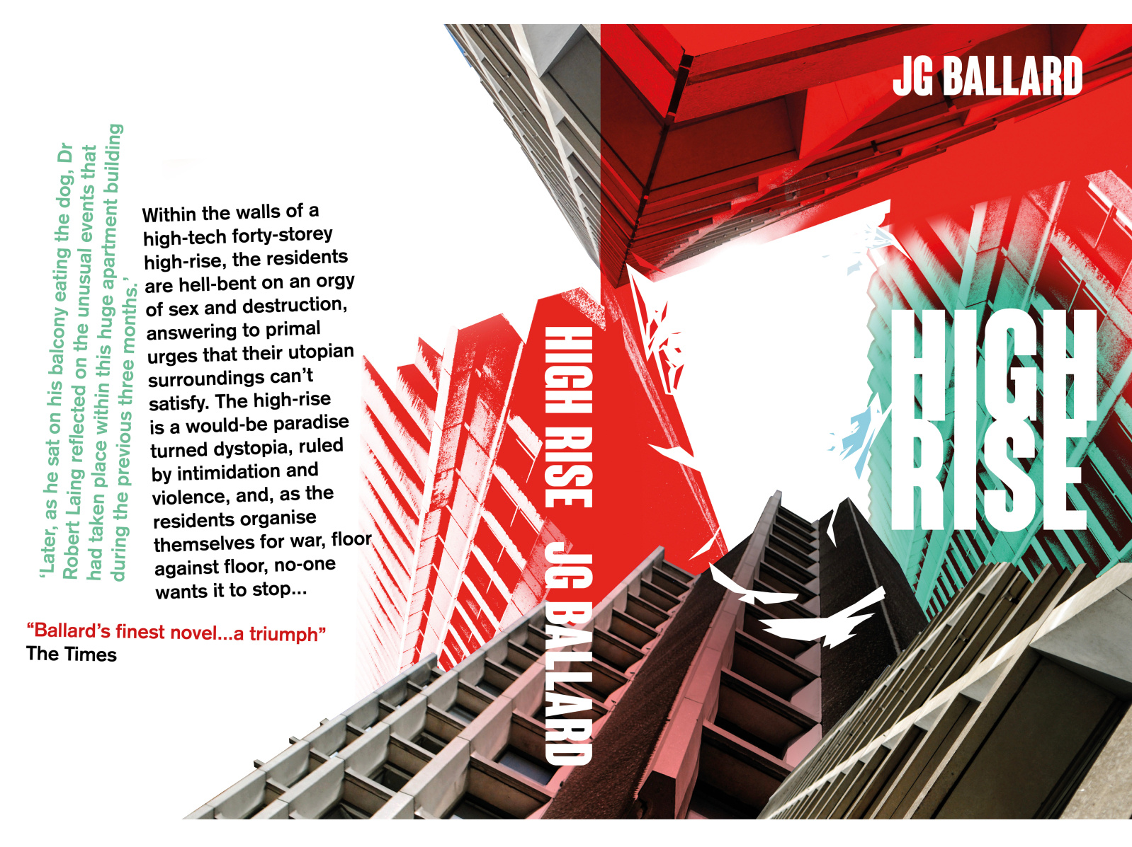 "High Rise" by JG Ballard Book cover design by Erin Carruthers on