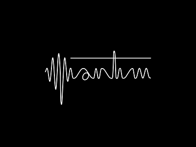 Quantum branding logo oscilloscope physics quantum mechanics typography wave function wave logo
