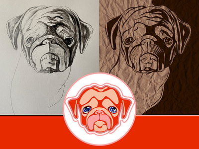 Dog 1 dribbble @art @digitalillustration @drawing @illustration @ink @pencil @vector