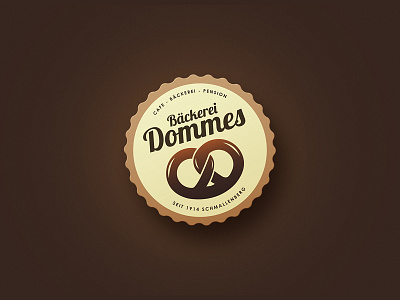 Backerei Dommes-Logo design backery cafe chocolate coffee illustration logo vector