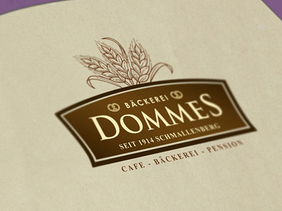 Backerei Dommes-Logo design backery cafe chocolate coffee illustration logo vector