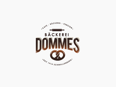Backerei Dommes-Logo design backery cafe chocolate coffee illustration logo vector