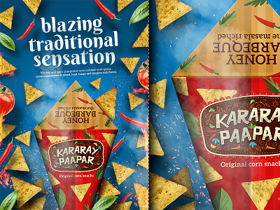 Kararay Paapar chips crispy fresh hot poster smokey snack spicy