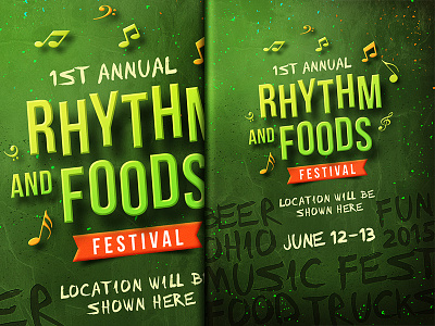 Rhythm And Foods 2015 beer festival food music ohio poster