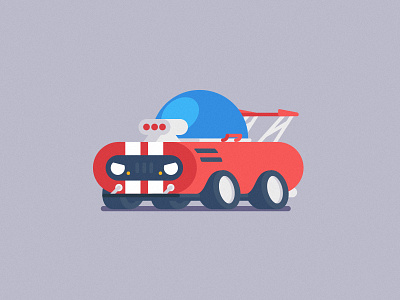 Tuning Car #1 auto car color flat icon illustration line minimal perspective rider simple vector