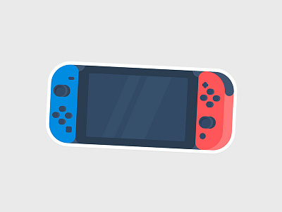 Nintendo Switch clean flat icon illustration minimal nintendo simple sticker switch vector