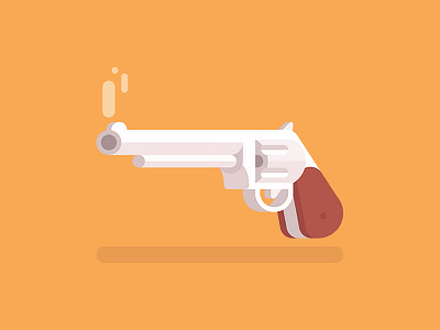 Revolver 🔫 armory clean flat gun icon illustration revolver vector weapon