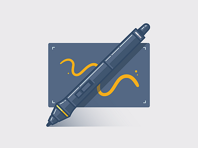 Stylus Icon gold gradient icon mobile pen responsive stylus tablet vector wacom web windows